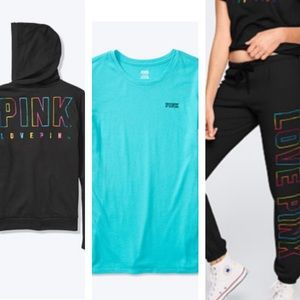 🚫SOLD🚫VS Pink Rainbow Foil-3 Piece Set